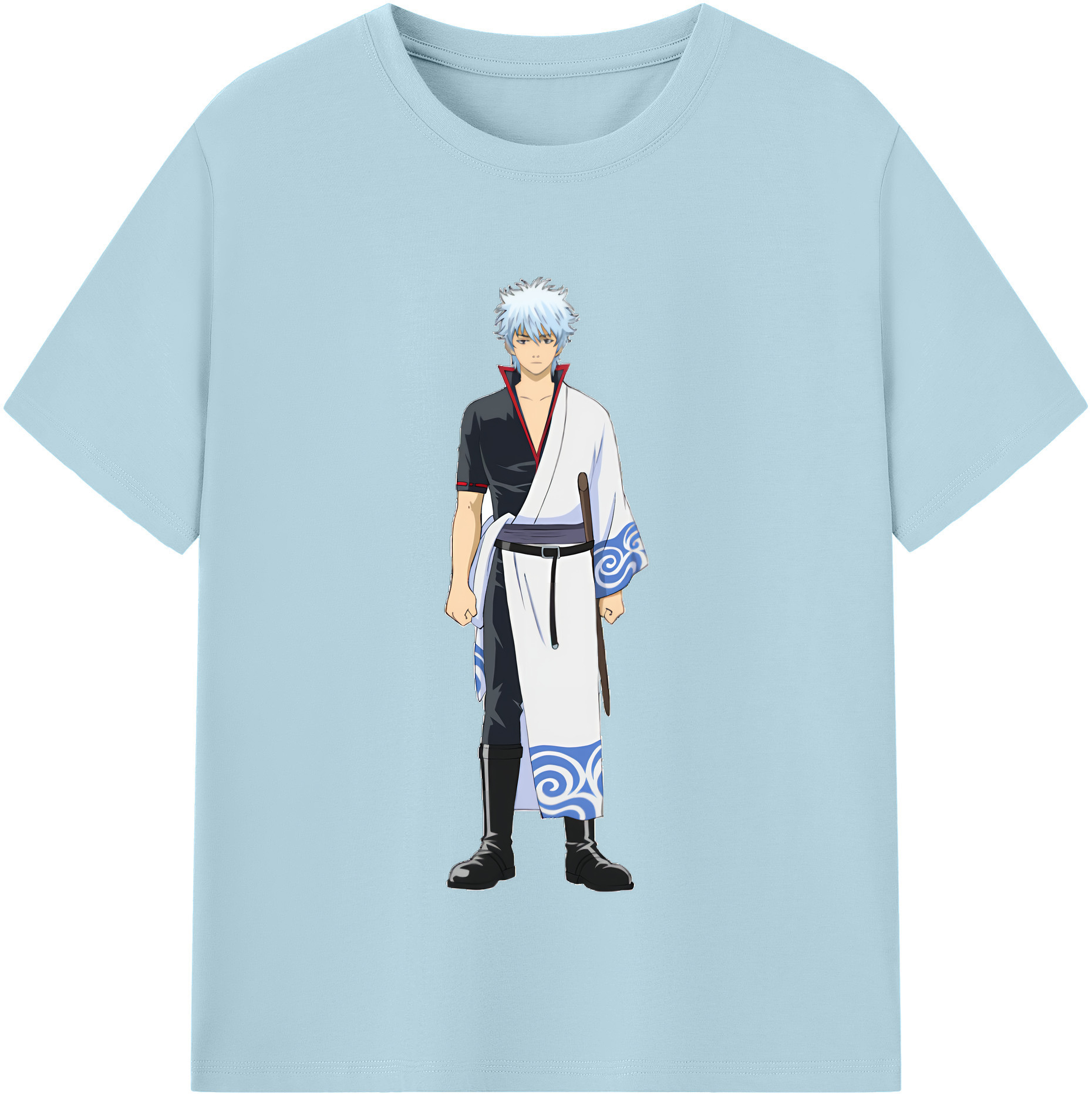 （画像用） ぎんたま 坂田銀時（さかたぎんとき） 神楽 志村新八（しむら しんぱち） GINTAMA Sakata Gintoki Kagura Shimura Shinpachi 綿100％半袖Tシャツ（フロントプリント）
